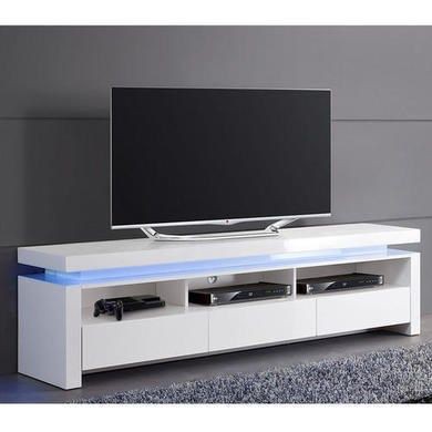 Stylish Modern White TV Stand with LED Lights for sale in Kampala - Yilick