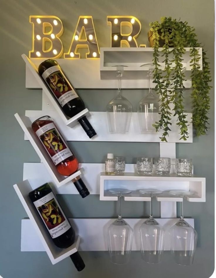 Stylish Wall-Mounted Bar Rack / wine rack for sale in Kampala - Yilick