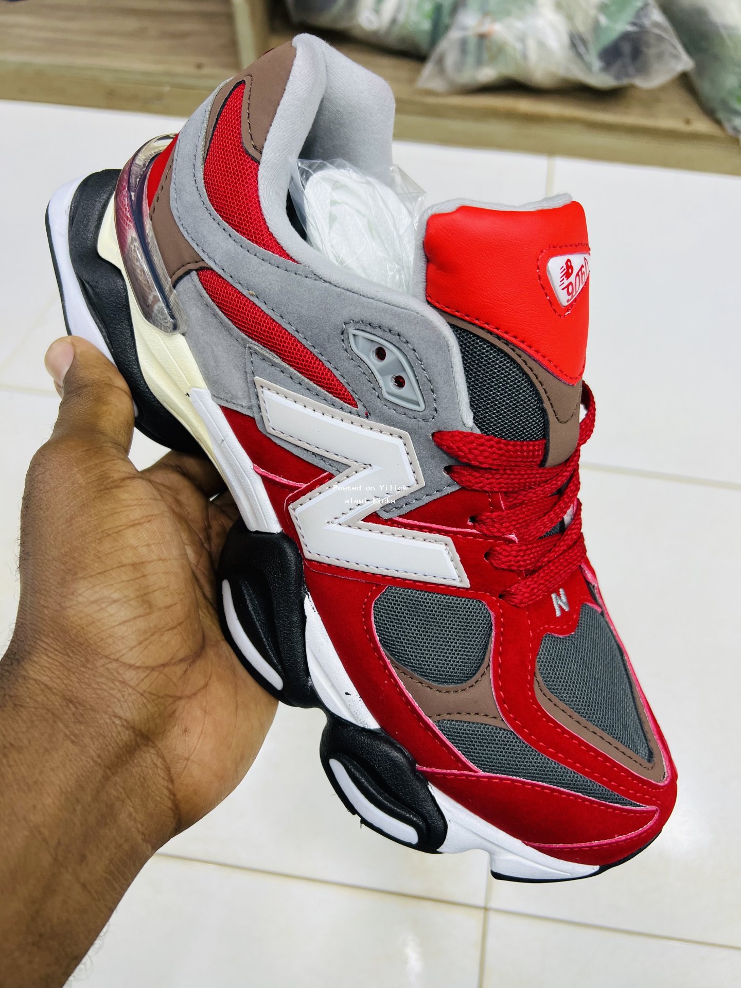 Stylish New Balance Red & Grey Sneakers – Perfect for Any Occasion for sale in Kampala - Yilick