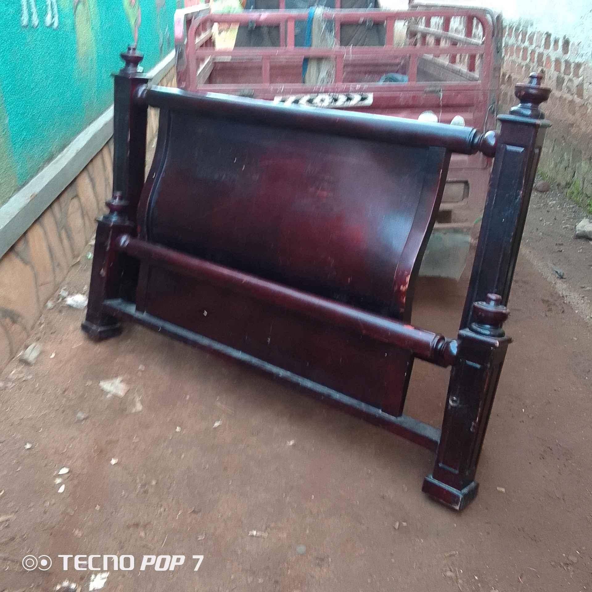 Used 5by6 Wooden Bed In Good Condition for sale in Kampala - Yilick