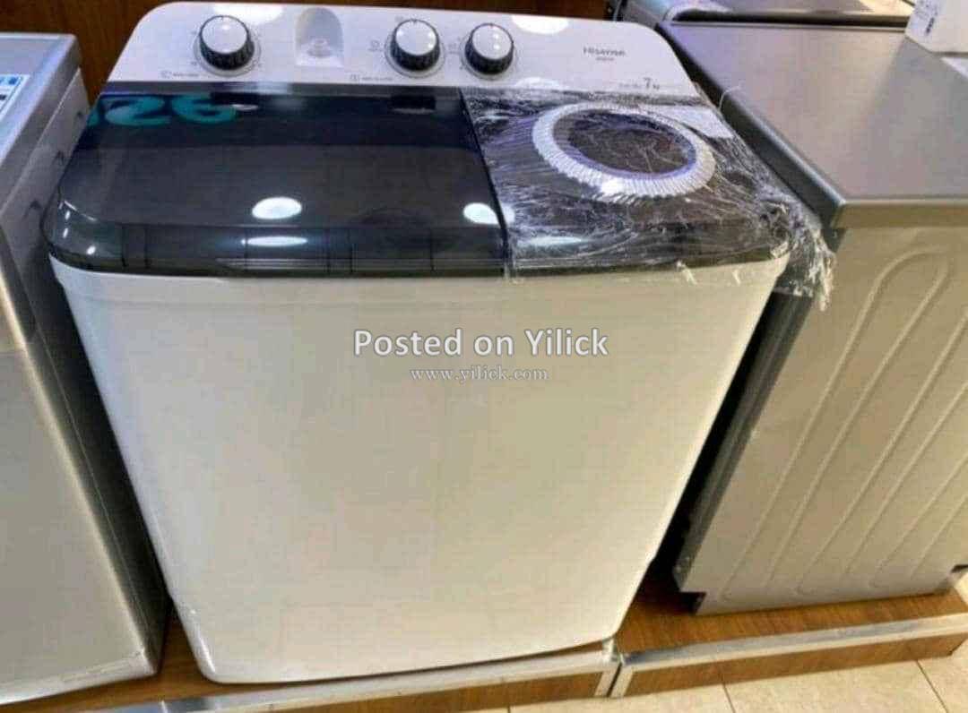 7kg hisense twin tab washing machine  for sale in Kampala - Yilick