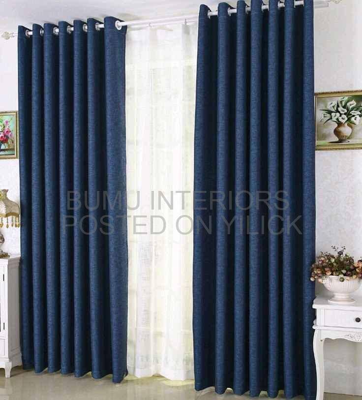 Classic Dark Blue Curtains  for sale in Kampala - Yilick