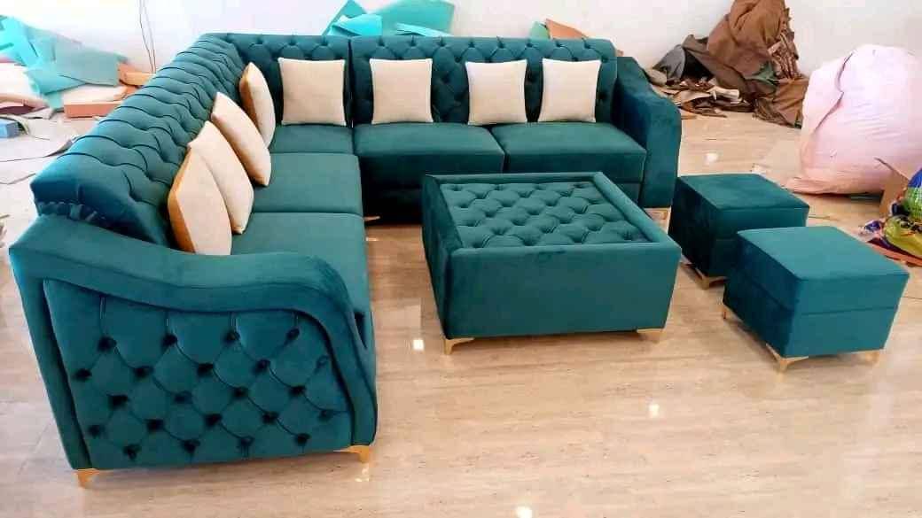 6sitter L-shape sofa set available at affordable price  for sale in Kampala - Yilick