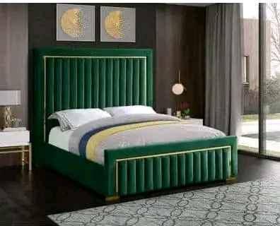 5/6 fabric bed forest green  for sale in Kampala - Yilick