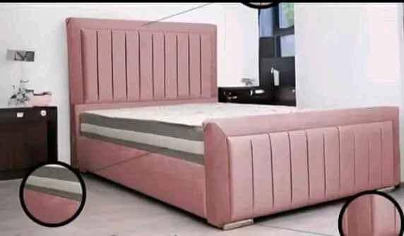 5/6 fabric bed in pink for sale in Kampala - Yilick