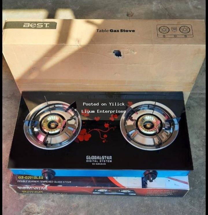 Global star double glass gas stove for sale in Kampala - Yilick